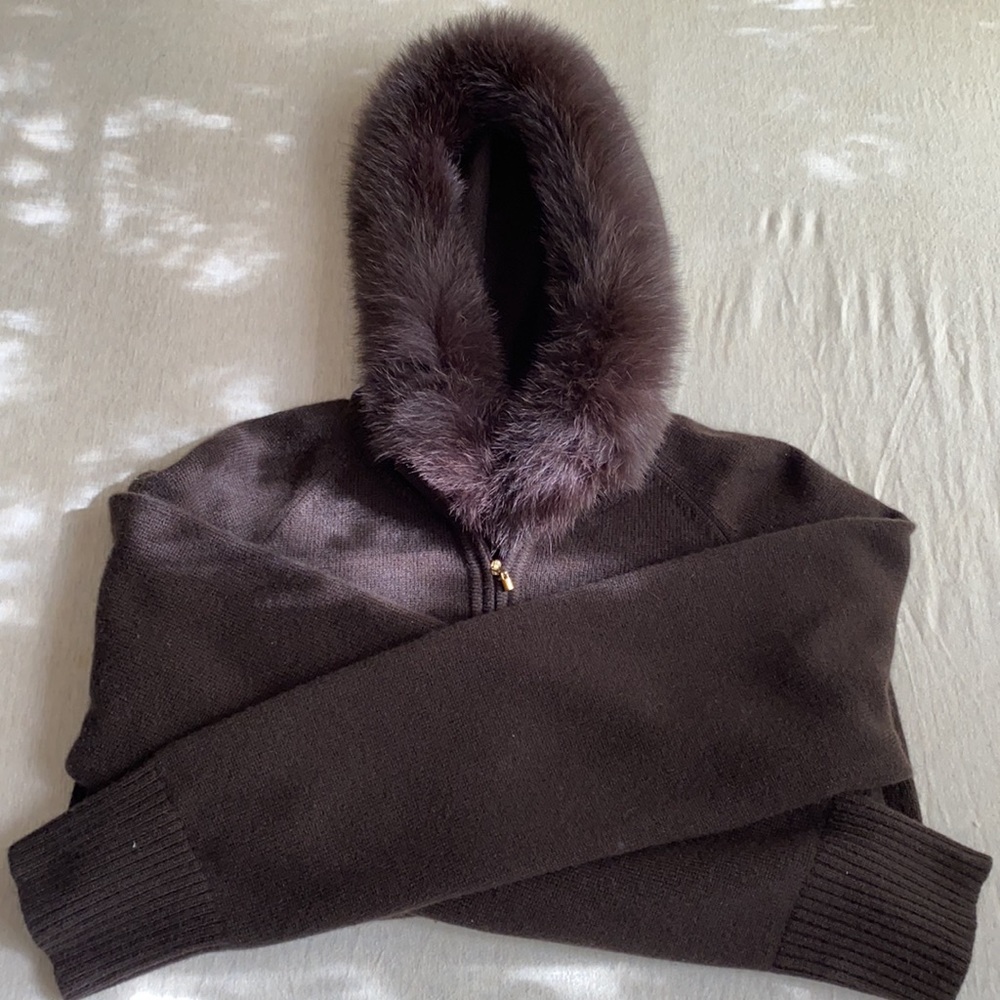 St. John Cashmere Sweater with Hoodie
